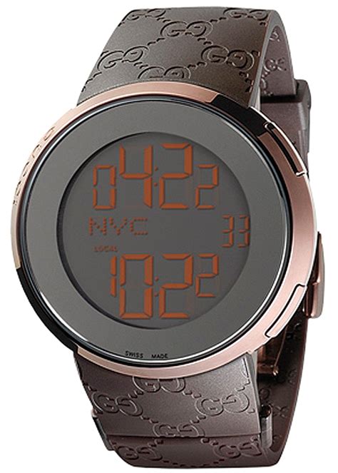 gucci digital watch brown|Gucci 114 digital watch.